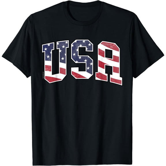 USA T Shirt Women Men Kids Graphic Patriotic American Flag T-Shirt