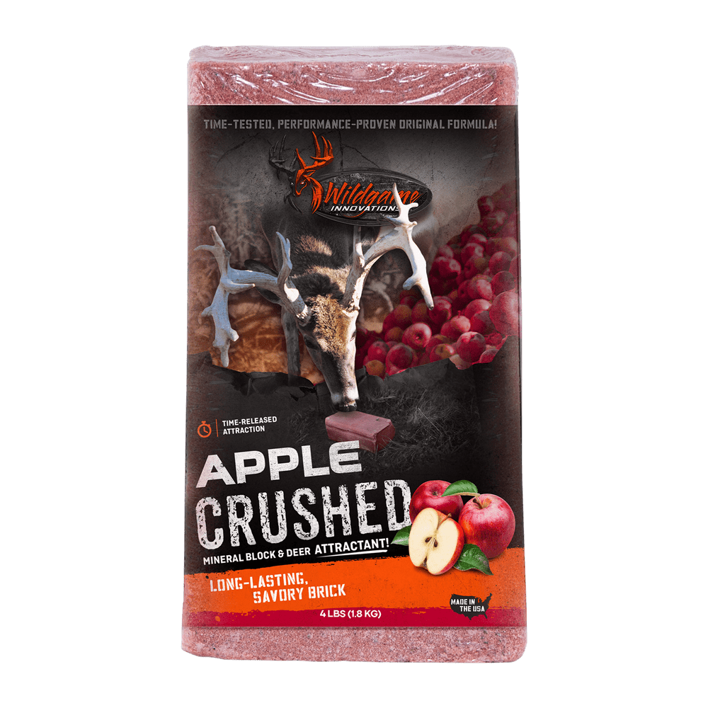 Wildgame Innovations Apple Crushed Deer Attractant Salt Block, 4 lbs