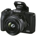 thumbnail image 5 of Canon EOS M50 Mark II Mirrorless Digital Camera with 15-45mm Lens + 64GB Memory + LED Video Light + Canon Sling Case + Steady Grip Pod + Tripod + Filters + Software + More (34pc Bundle), 5 of 9