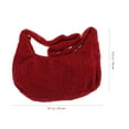 thumbnail image 2 of GOOHOCHY Fleece Casual Plush Handbag Girl Handbag Miss 23.00X14.00X8.00CM Red, 2 of 8