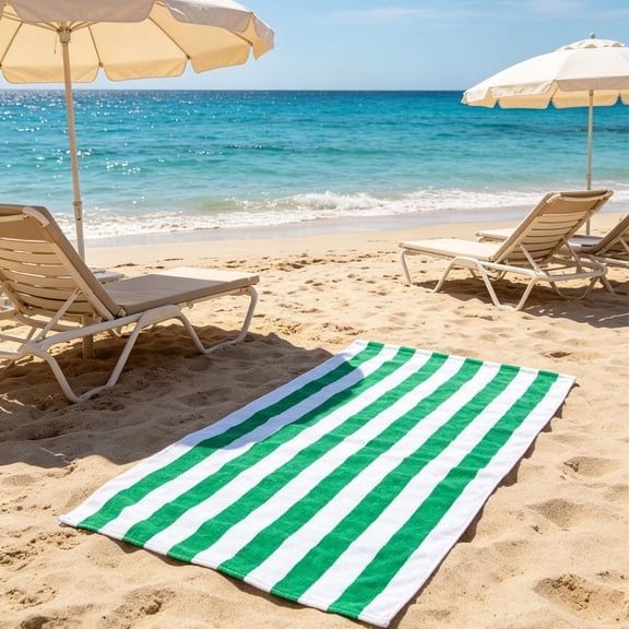 Extra Large Beach Towel - Oversized Towel 40'' x 70'', XL Striped Lightweight Pool Towel, Big Swim Travel Towel for Adults Man Women