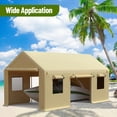 thumbnail image 6 of EastVita Heavy Duty Carport with Roll-Up Windows Portable Garage with Removable Sidewalls Doors Portable Car Tent Garage with Roll-Up Windows and All-Season Tarp for Car Truck, 6 of 7