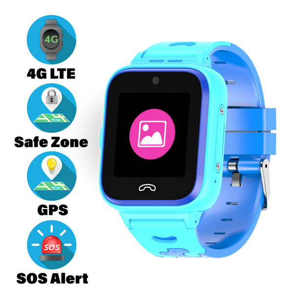 2020 Model 4G Kids Smartwatch Preinstalled SpeedTalk SIM Card GPS Locator 2-Way Face to Face ...