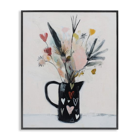 Stupell Industries Vase Of Abstract Time Black Framed Giclee Art, design by Svetlana Aleynikova