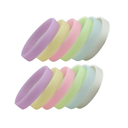 12Pcs 202MM Fashion Silicone Wristbands Bracelets Custom Bands Party Favors Ideal for Fitness Sports School Carnival