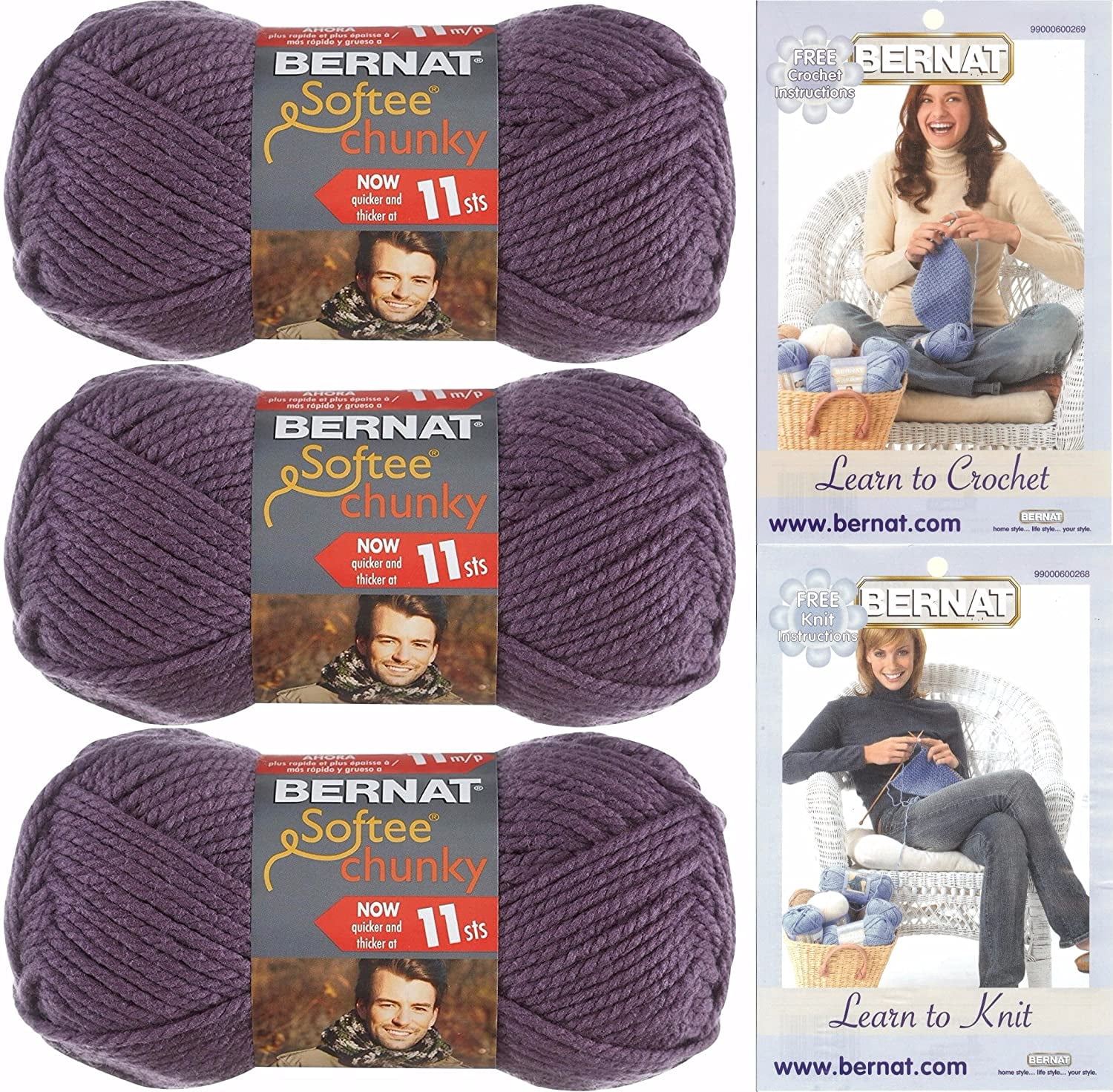 Bernat Softee Chunky Filato Super Bulky N°6 – 3 Matasse Colore Giada Chiara, 100% Acrilico, 99m Per Gomitolo - 6