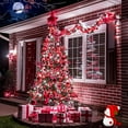 thumbnail image 6 of 2 Pack Red and White Solar Christmas Lights, Each 33FT 100 LED Solar String Lights Outdoor, Waterproof Solar Fairy Lights for Outside Christmas Decorations, 6 of 7