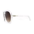 thumbnail image 4 of Womens Oversize Chunky Thick Plastic Racer Fashion Sunglasses Clear Brown, 4 of 4
