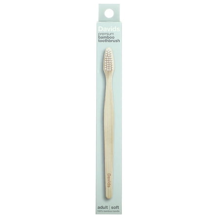 Davids Premium Bamboo Toothbrush,  Soft, Adult, 1 Toothbrush
