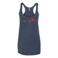 thumbnail image 3 of Dog Heartbeat | Paw Print EKG Lifeline | Veterinarian Vet Tech Dog Lover Tri-Blend Racerback Tank Top, Vintage Navy, Medium, 3 of 5