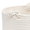 thumbnail image 6 of deevoka Cotton Rope Woven Plant Organizer Bin Foldable Multipurpose for Closet Shelf White 24x18cm, 6 of 9