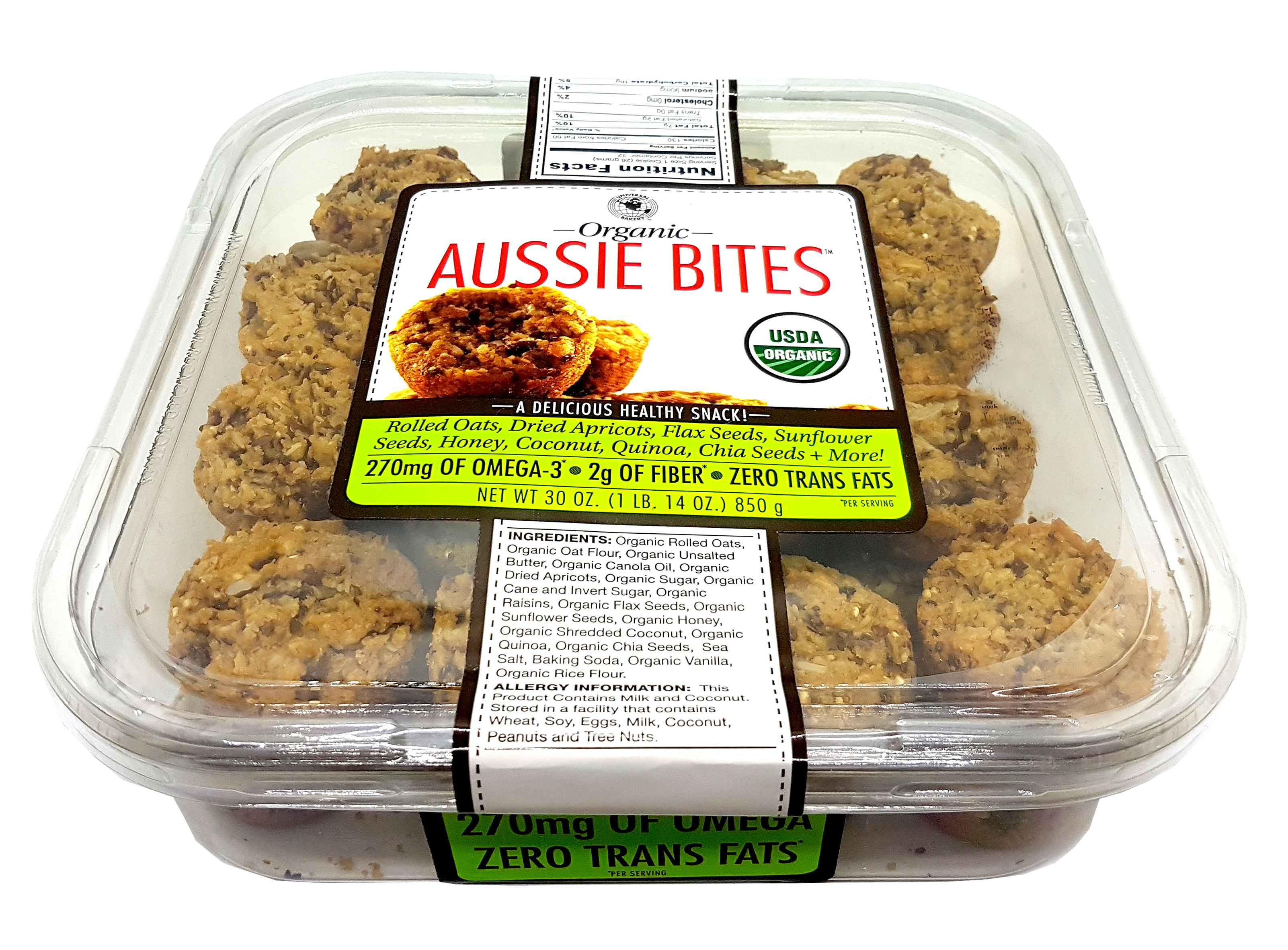 Universal Bakery Organic Aussie Bites 1 Lb. 14 Oz. 2-Pack with 1 Retro  Metallic Wire Storage Bag Clip