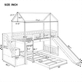 Twin Bunk Bed with Slide, Twin Over Twin Bunk Bed with Stairs, House