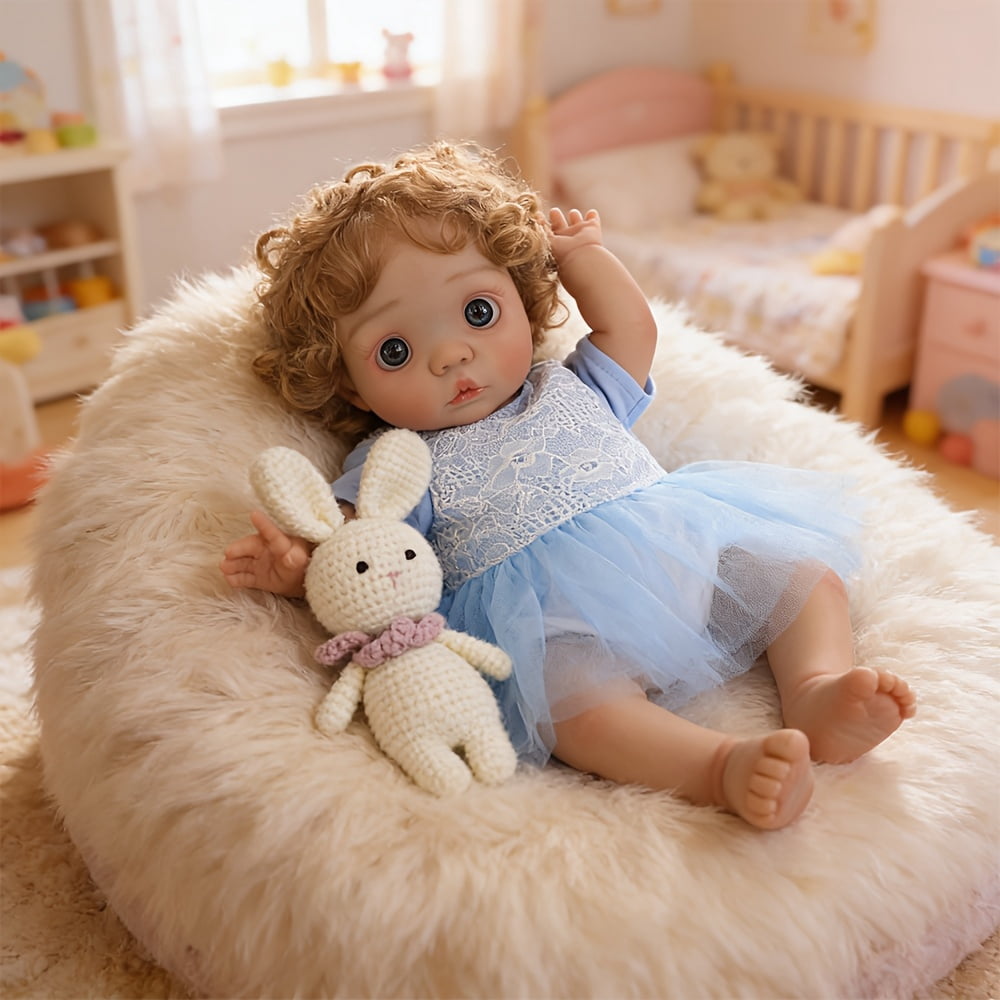 16 Inch Reborn Baby Doll, Avatar Style Baby Doll, Awake Newborn Look Toddler Doll, Soft Cloth Body Realistic Baby Doll Toy For Kids Age 3+