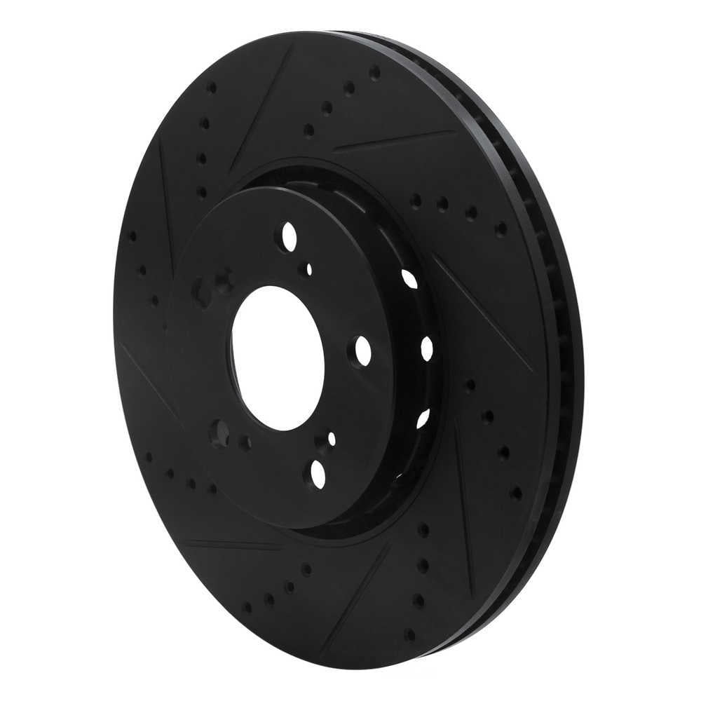 Dynamic Friction Company 633-58025L DFC Brake Rotor - Drilled And Slotted - Black