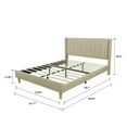 thumbnail image 2 of Tslinn Low Profile Upholstered Platform Bed,Queen Beds With Beige(Linen), 2 of 5