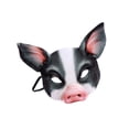 thumbnail image 4 of Media cara Máscara de animal Máscara de cabeza Cosplay Centro de mesa Accesorios Novedad Máscara de animal Máscara de cerdo para juego de rol Película Negro Salvador Cubierta de cerdo, 4 of 10