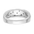 thumbnail image 5 of 14K White Gold Ring Band Wedding Diamond Round Complete Trio Men's , Size 5, 5 of 7