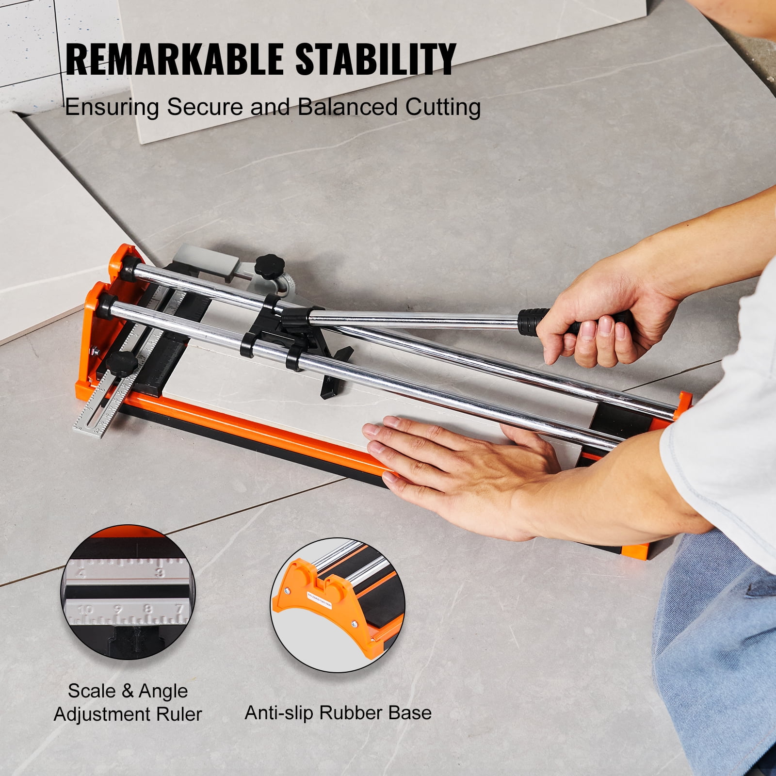 VEVOR 17" Manual Tile Cutter Cutting Machine with Infrared for Porcelain Ceramic