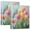 Watercolor Bird Tulip, variant on Haosy Hardcover 3 Ring Binder 1.5 Inch Ring Decorative Binder Organizer for Home School Office, Soft Pink Gold White Marble