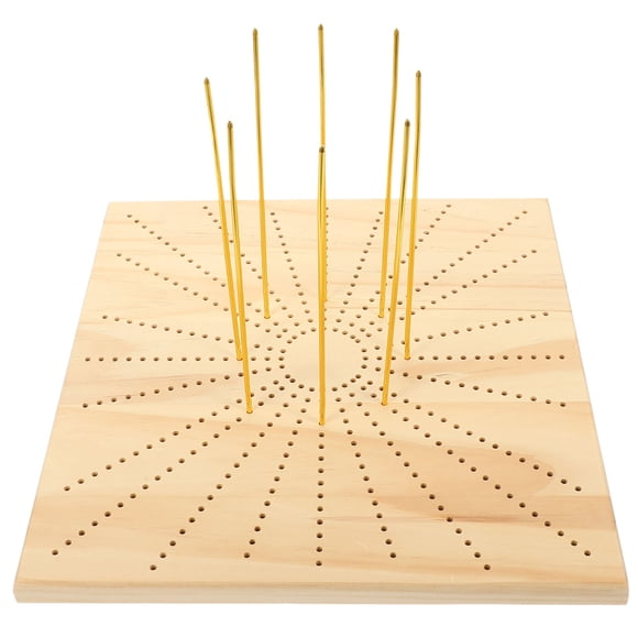 COMPUKAS 1 Set Handmade Knitting Board for Craft Enthusiasts Knitting Accessories Light Brown Wooden Molding Board