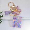 thumbnail image 1 of Llavero con colgante de copo de nieve, lentejuelas, gotas de pegamento de cristal, letras en inglés, para bolso de hombre y mujer, regalo, 1 of 6