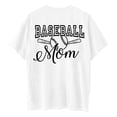 thumbnail image 4 of Camiseta de Cuello Redondo Impresa Delantera Y Trasera de Béisbol de las Mujeres de Verano, Camisetas Cortas Casuales Ligeras para las Mujeres, 4 of 5