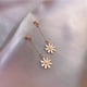 thumbnail image 3 of pares de pendientes con forma de margarita para mujer (largo y corto), 3 of 5