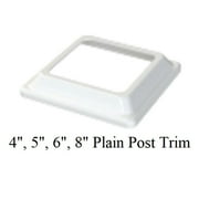 Superior Plastic Products 950000600-01 6 in. Plain Post Trim, White