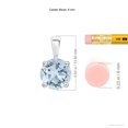 thumbnail image 4 of Angara Necklace - Natural 1.6 ct Aquamarine Solitaire Pendant Necklace in 925 Sterling Silver for Women | Natural Aquamarine Necklace, 4 of 9