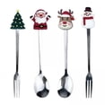 thumbnail image 1 of Juego de Cubiertos Navideños Brillantes para Mesas Festivas 2 piezas, 1 of 8