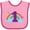 Pink and Fuchsia, variant on Inktastic 1st Birthday Rainbow Girls Baby Bib