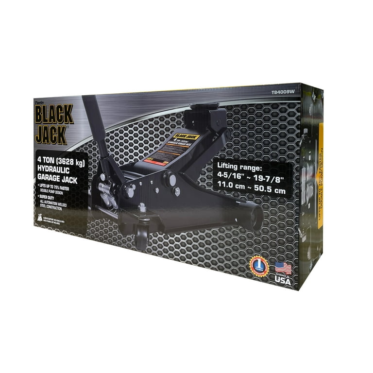 Black Jack T84009W Heavy Duty Garage Jack with Dual Pump, 4 Ton