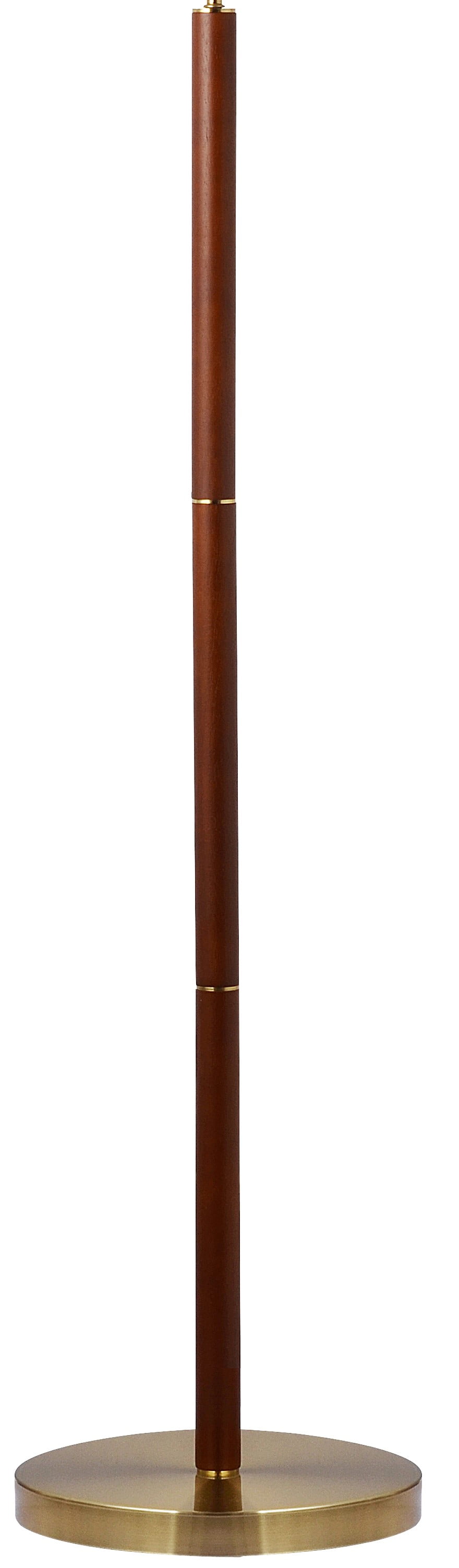 Simplee Adesso Wood and Brass 58"H Walnut Finish Floor Lamp with Pull Chain, Transitional, Adult Use