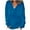 Blue, variant on Womens Oversized V Neck Sweater Long Sleeve Cable Knit Tops Casual Loose Solid Color Pullover Sweatshirts (Black L)