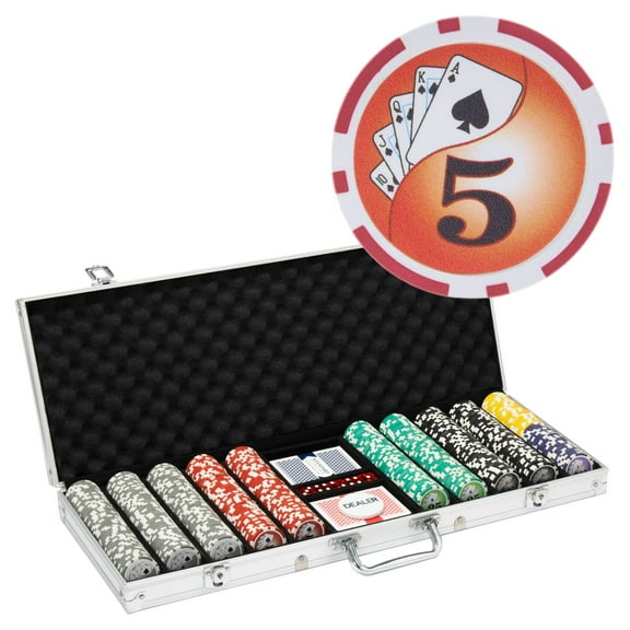 Playzaic 500-piece Aluminum Yin Yang Poker Chip Case - 14-gram Heavy Clay Composite Set