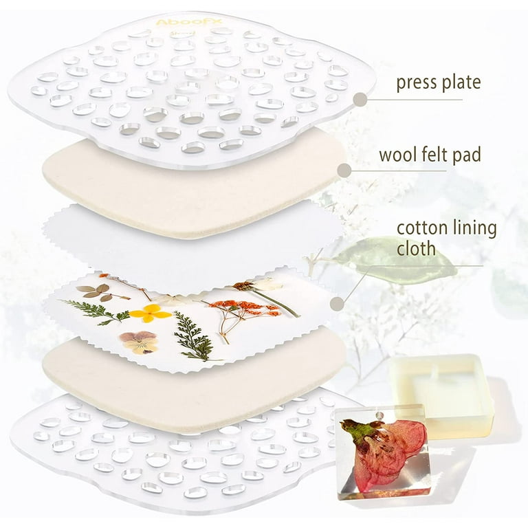 Microwave Flower Press, Quickly Flower Pressing Kit, 6.3 x 6.3 inch  Microwave Flower Pressing Kit for Adults Fast Making Pressed Plant Specimen  DIY Arts and Crafts, Ideal Gifts 