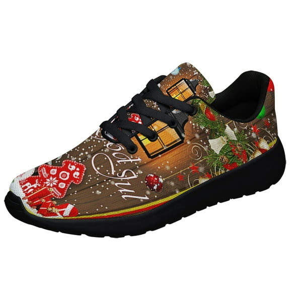 Christmas Gnomes Shoes Sneakers for Women Men Black Size 3.5