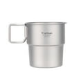 thumbnail image 1 of 300Ml Titanium Coffee Cup With Lid Stackable Mug For Outdoor Camping Backpacking, 1 of 8