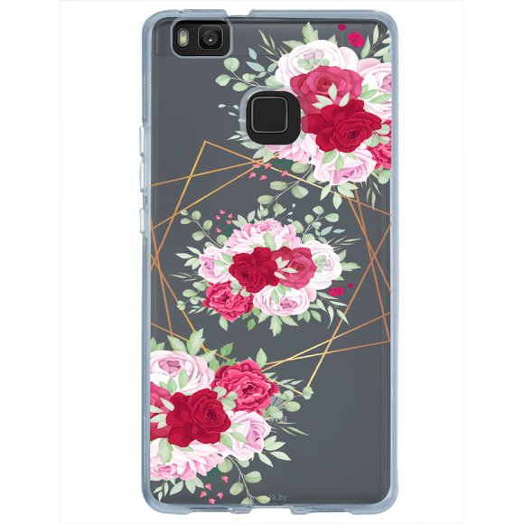 Funda para Huawei P9 Lite con diseño de Flores y Lineas InstaCase Colección Floral