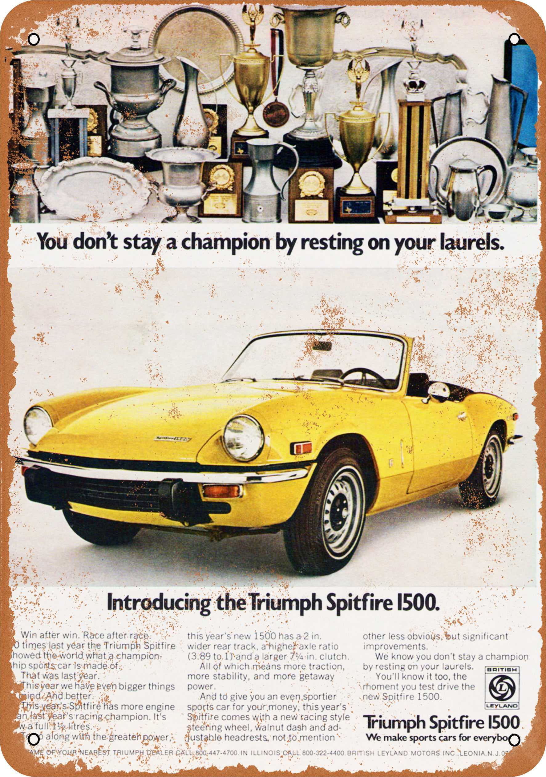 1 Ancien Catalogue Triumph Spitfire 1971 