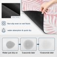 thumbnail image 3 of Pink Palm Leaves Dish Drying Mats for Kitchen Counter, Tropical Botanical Modern Minimalist Absorbent Coffee Bar Mat with Non-slip Rubber Backed Quick Drying Dish Rack Pad 16"x24", 3 of 9
