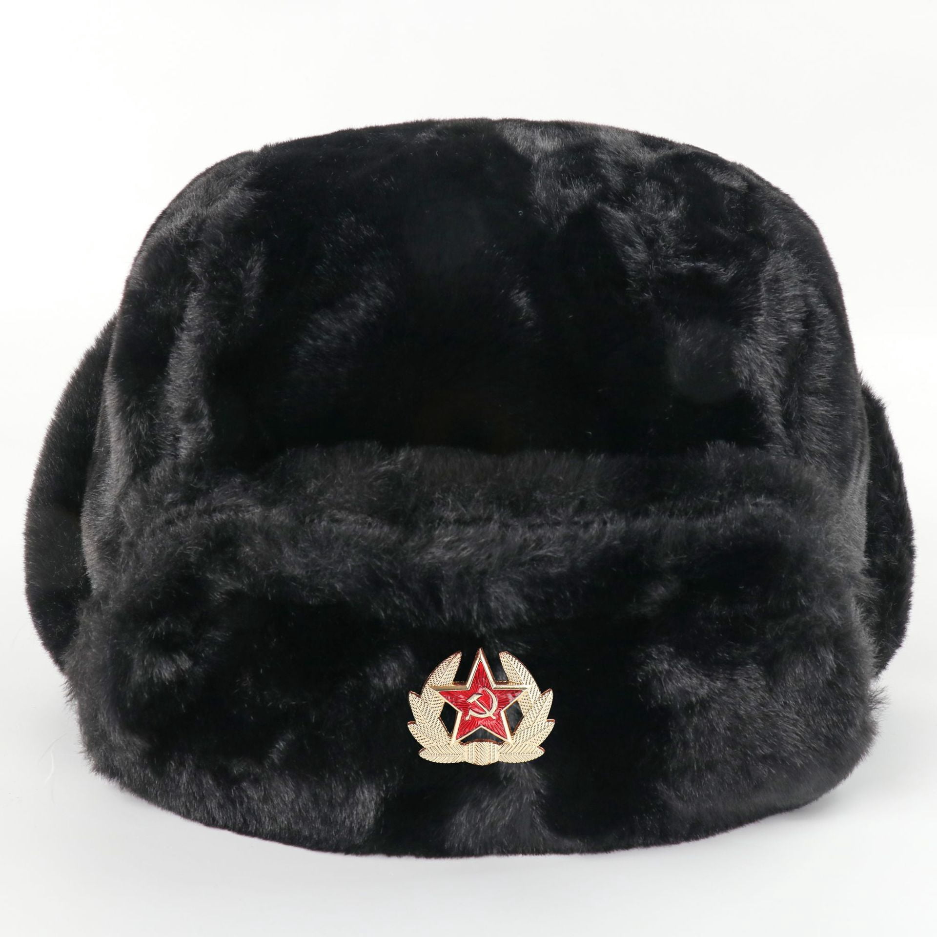 Authentic Russian army winter hat with 