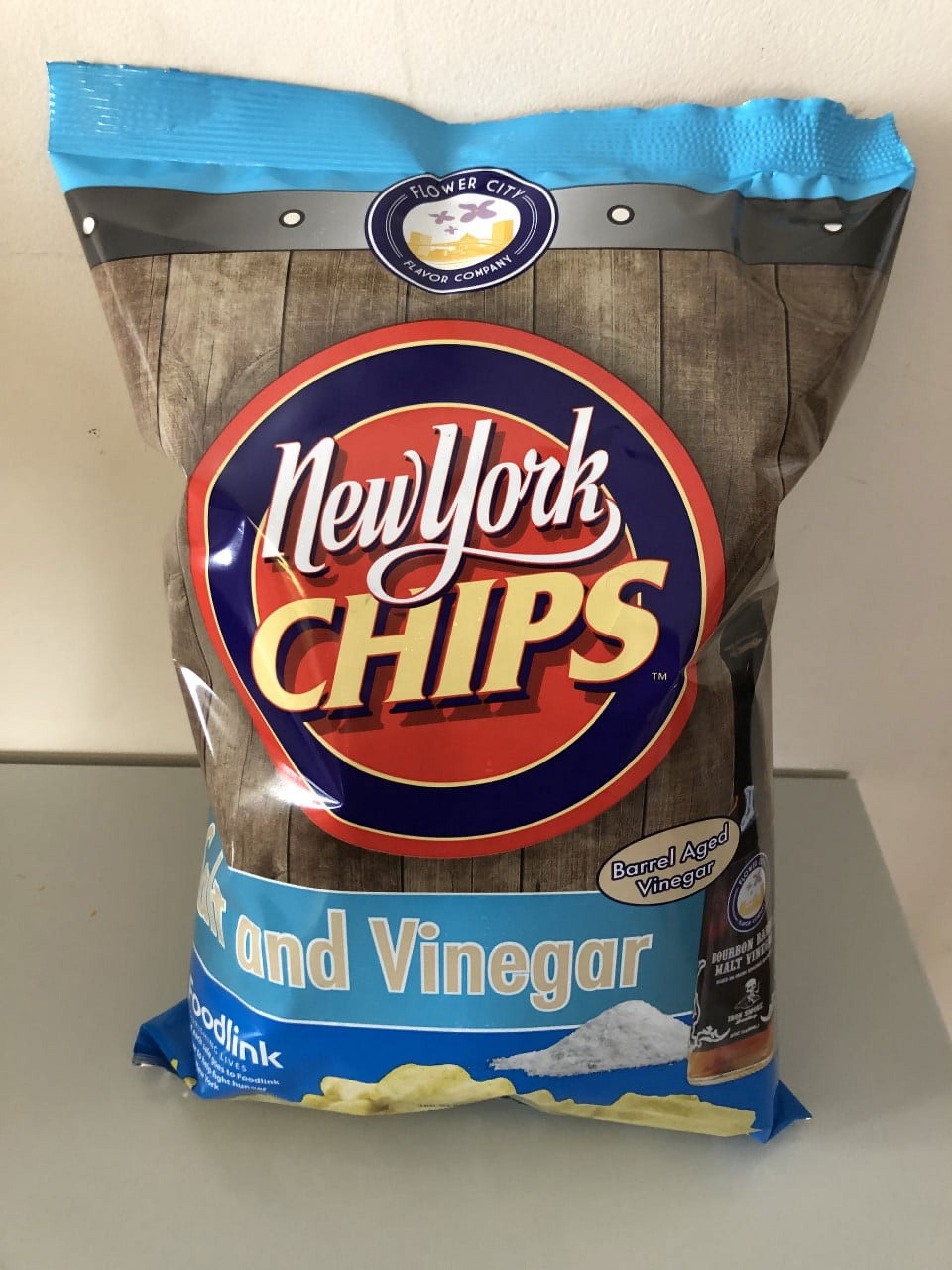 New York Chips Wavy Salt and Vinegar Chips, 8 oz