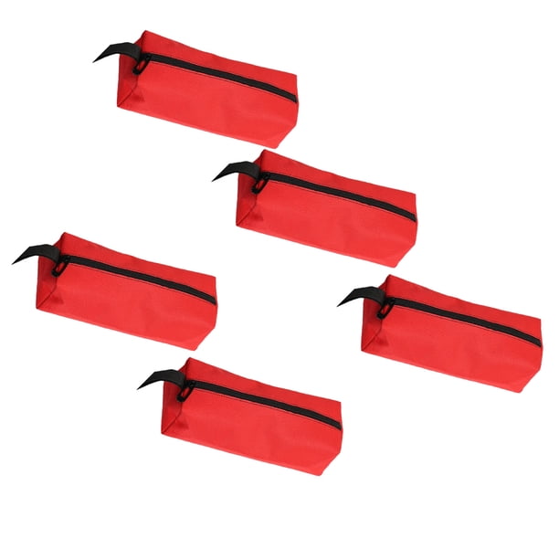 Eigraketly 5 bolsas de mano con cremallera, mano de obra fina, resistentes al desgaste, cómodas bolsas de almacenamiento, contenedor organizador de Herramientas eléctricas Rojo Talla grande Eigraketly TO011952-10