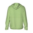 thumbnail image 3 of Kll Green Gingham Print Men'S Women’s Upf 50+ Sun Protection Outdoor Hoodie Jacket Long Sleeve Fishing Hiking Performance Shirt- Xx-Large, 3 of 8