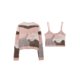 thumbnail image 4 of Conjunto de 2 piezas de chaqueta de un solo pecho y top con tirantes finos y efecto contrastante para mujer de HH TRAF, 4 of 5
