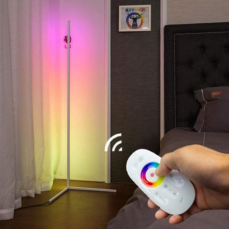 Dimming Black White Floor Lamp Modern Rgb Remote Led Lamps Standing Simple Corner Light Hight 140cm 55in Canada Dimming Black White Floor Lamp Modern, Dimming Black White Floor Lamp Modern Rgb