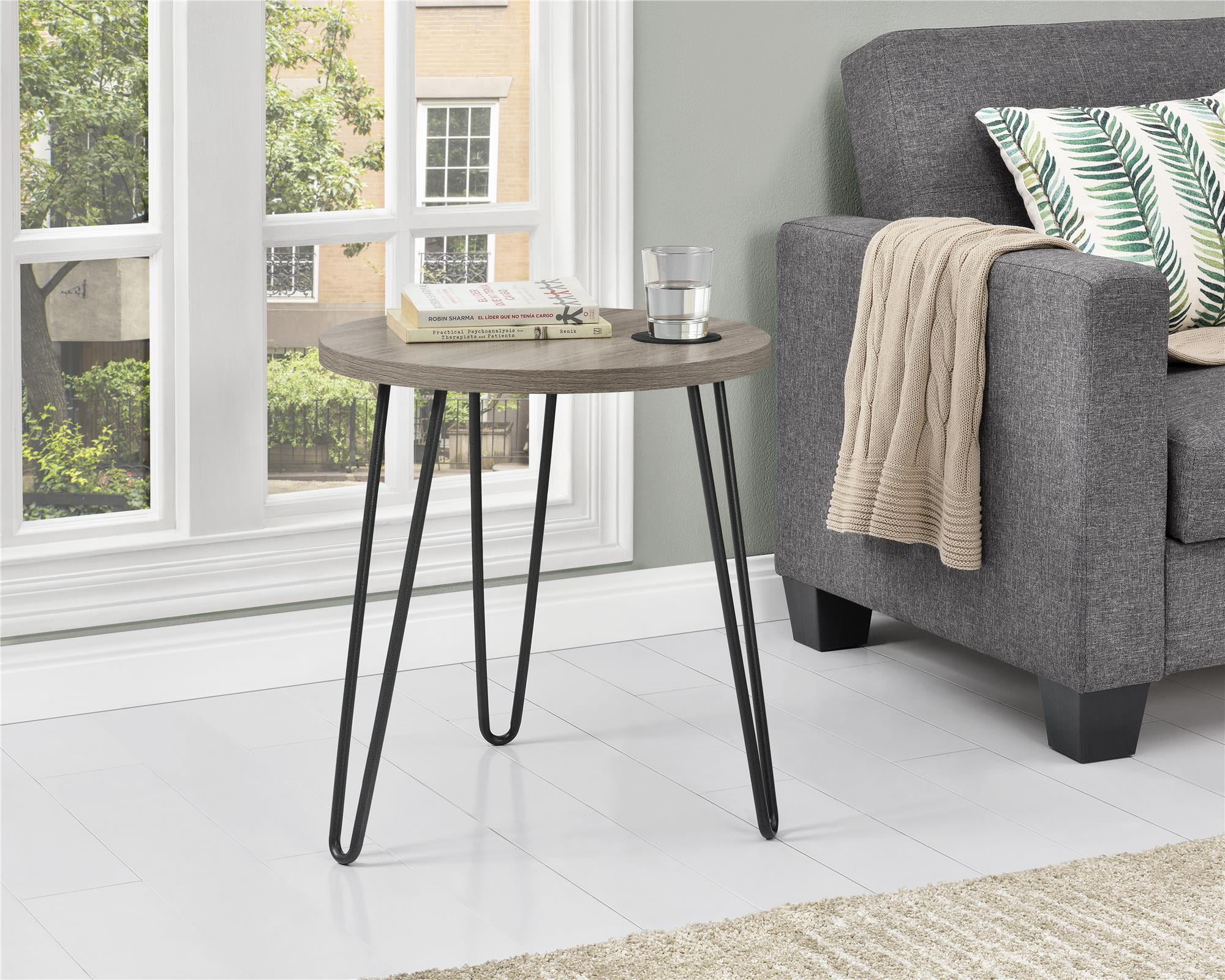 Ameriwood Home Owen Retro Round End Table, Multiple Colors