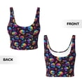 thumbnail image 3 of Sikiie rainbow color Skull mushroom Print Strappy Sports Bra for Women Padded Push Up Sports Bra Athletic Running Sports Bra Workout Bra Yoga Bra, 3 of 5